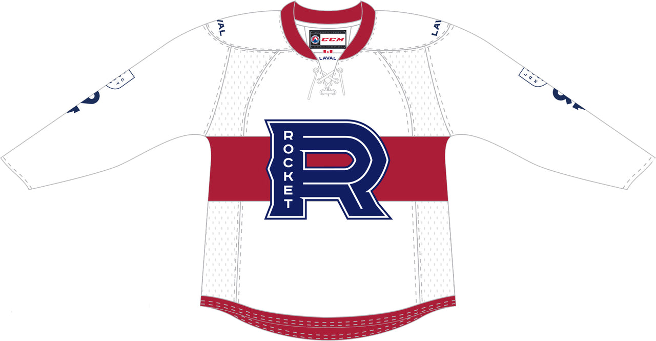 CCM Edge Laval Rocket Adult Premier White Jersey (Clearance)