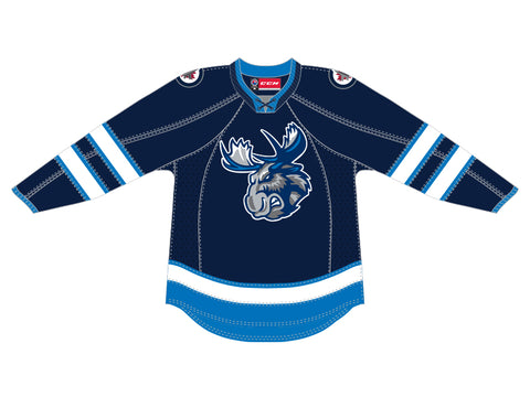 CCM Quicklite Manitoba Moose Customized Premier Blue Jersey