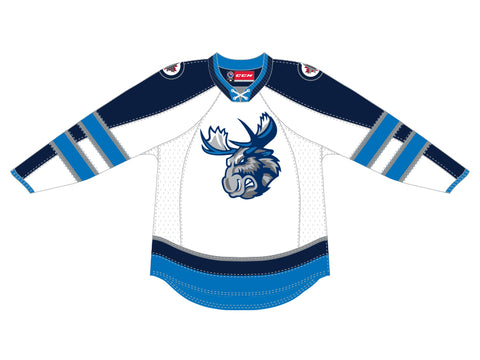 CCM Quicklite Manitoba Moose Customized Premier White Jersey