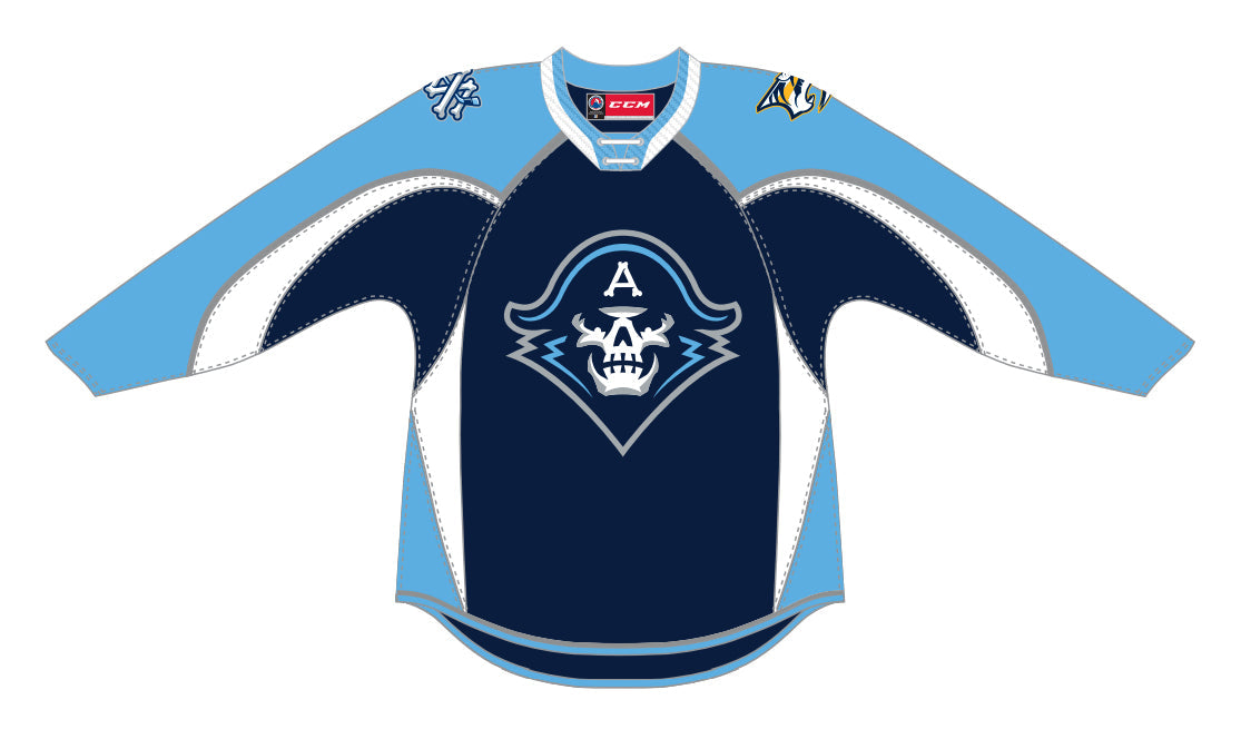 Milwaukee Admirals AHL alternate blue hockey jersey NEW Nashville youth  size S/M