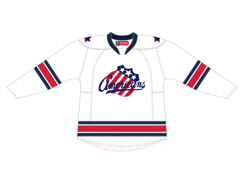 CCM Quicklite Rochester Americans Customized Premier White Jersey