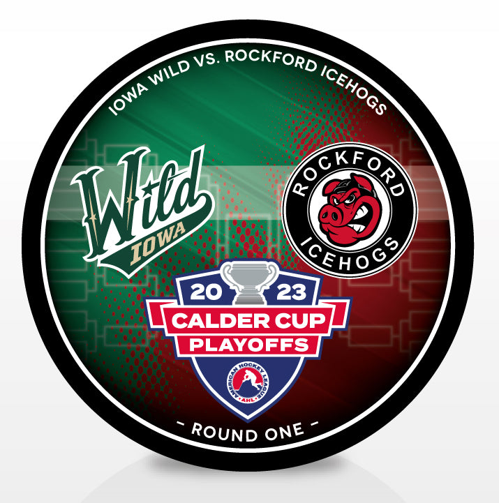 Iowa Wild vs Rockford IceHogs 2023 Calder Cup Playoffs Dueling Souveni