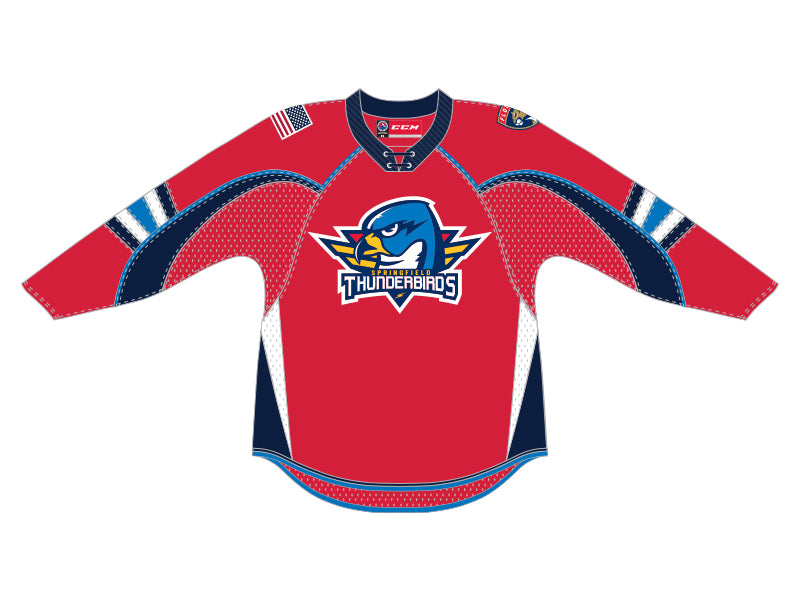 CCM Quicklite Springfield Thunderbirds Customized Premier Red Jersey