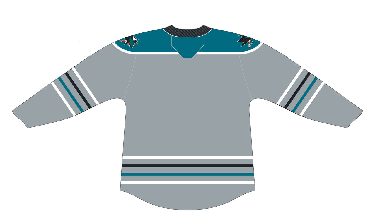 CCM Quicklite San Jose Barracuda Customized Premier Third Gray Jersey