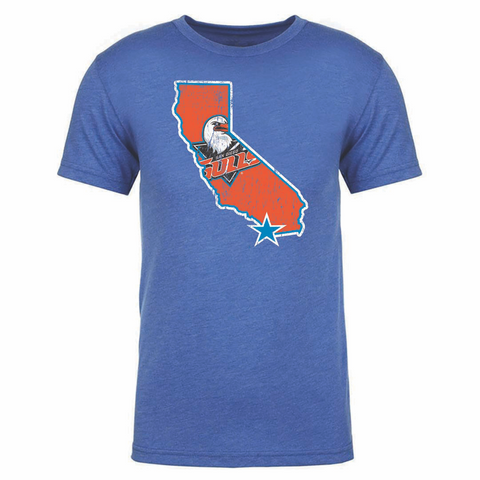108 Stitches San Diego Gulls Adult State of California Short Sleeve T-Shirt