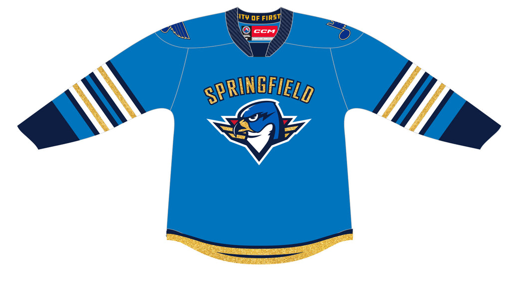 CCM Quicklite Springfield Thunderbirds Adult Third Blue Premier Jersey