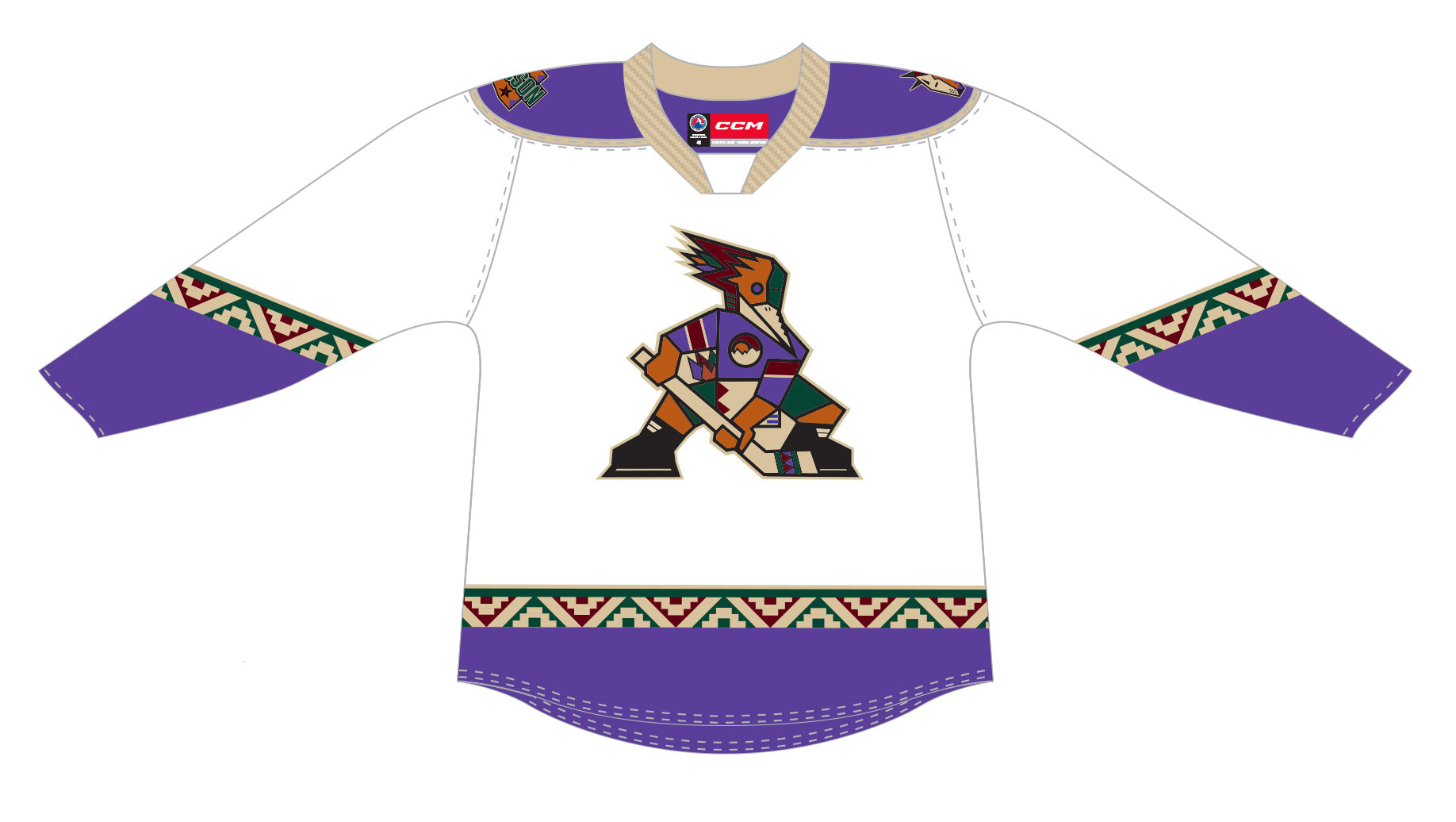 Custom Gold Purple-White Hockey Jersey