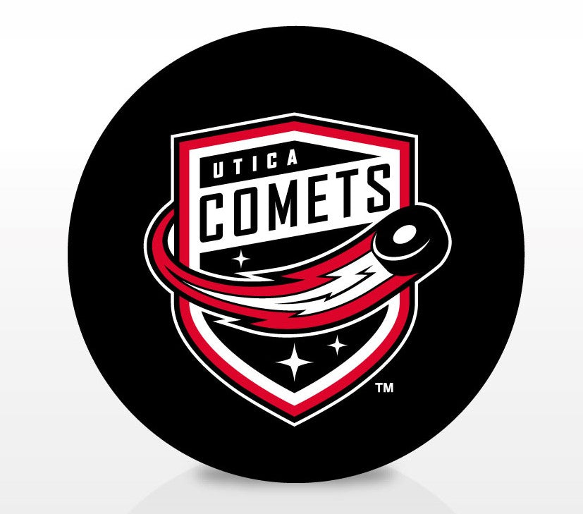 Utica Comets Team Logo Souvenir Puck