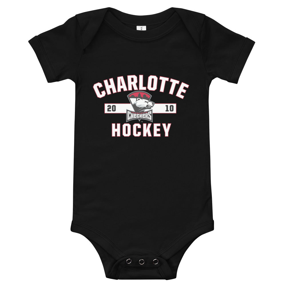 Charlotte Checkers Established Logo Baby Onesie