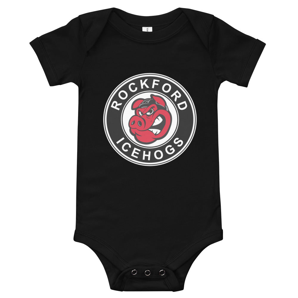 Rockford IceHogs Primary Logo Baby Onesie