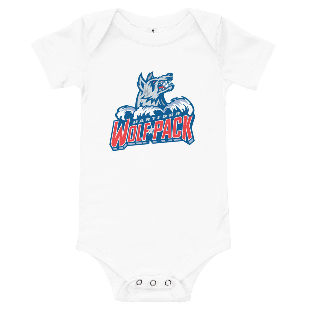 Hartford Wolf Pack Primary Logo Baby Onesie