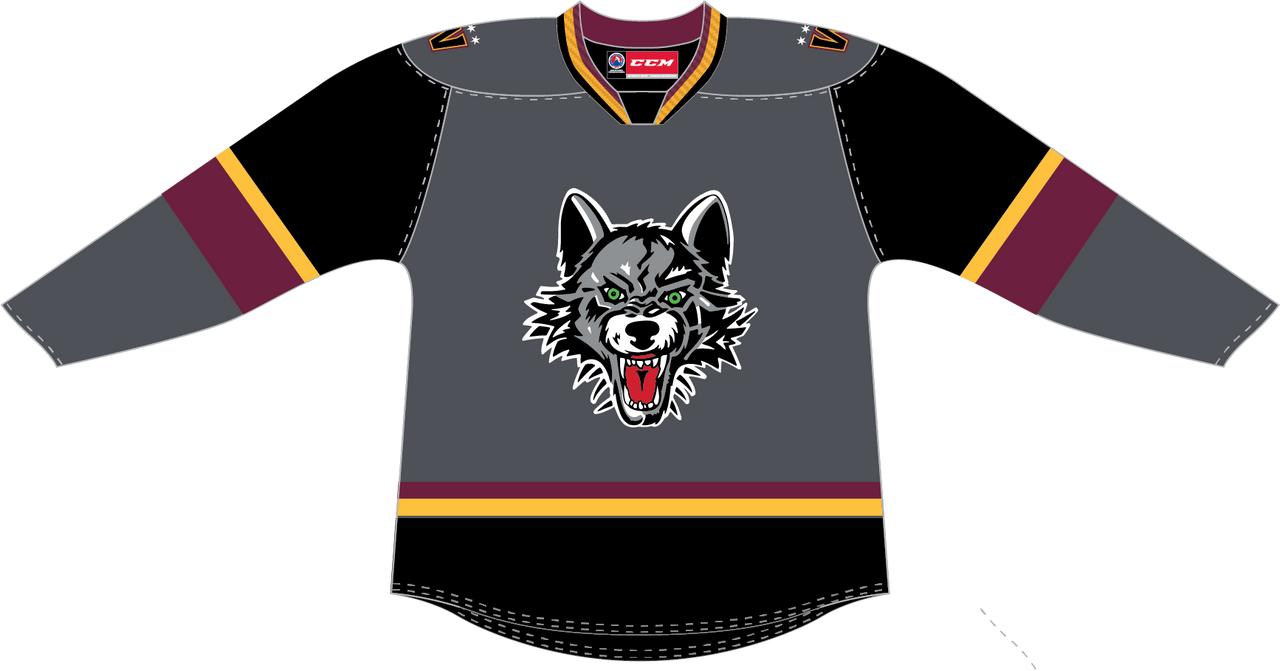 CCM Quicklite Chicago Wolves Customized Premier Alternate Storm Jersey