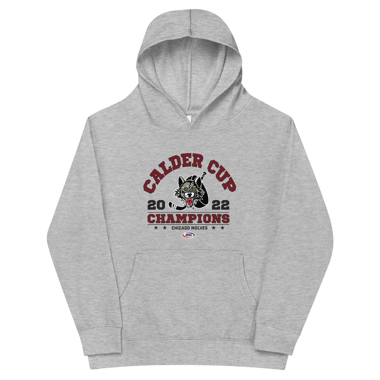Chicago Wolves 2022 Calder Cup Champions Arch Youth Pullover Hoodie
