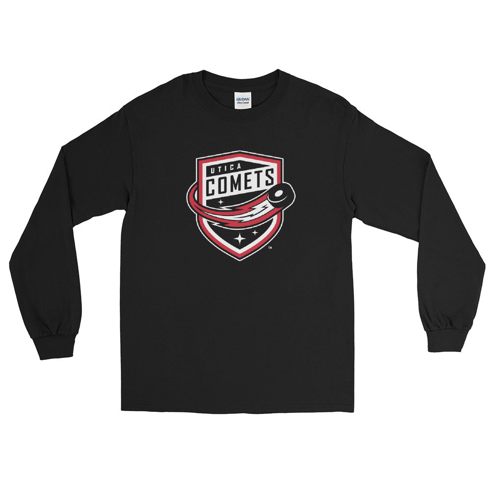 Utica Comets Adult Primary Logo Long Sleeve Shirt