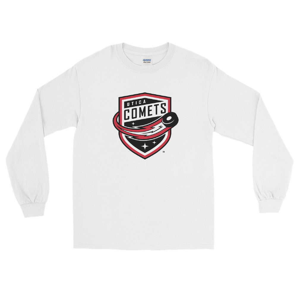 Utica Comets Adult Primary Logo Long Sleeve Shirt