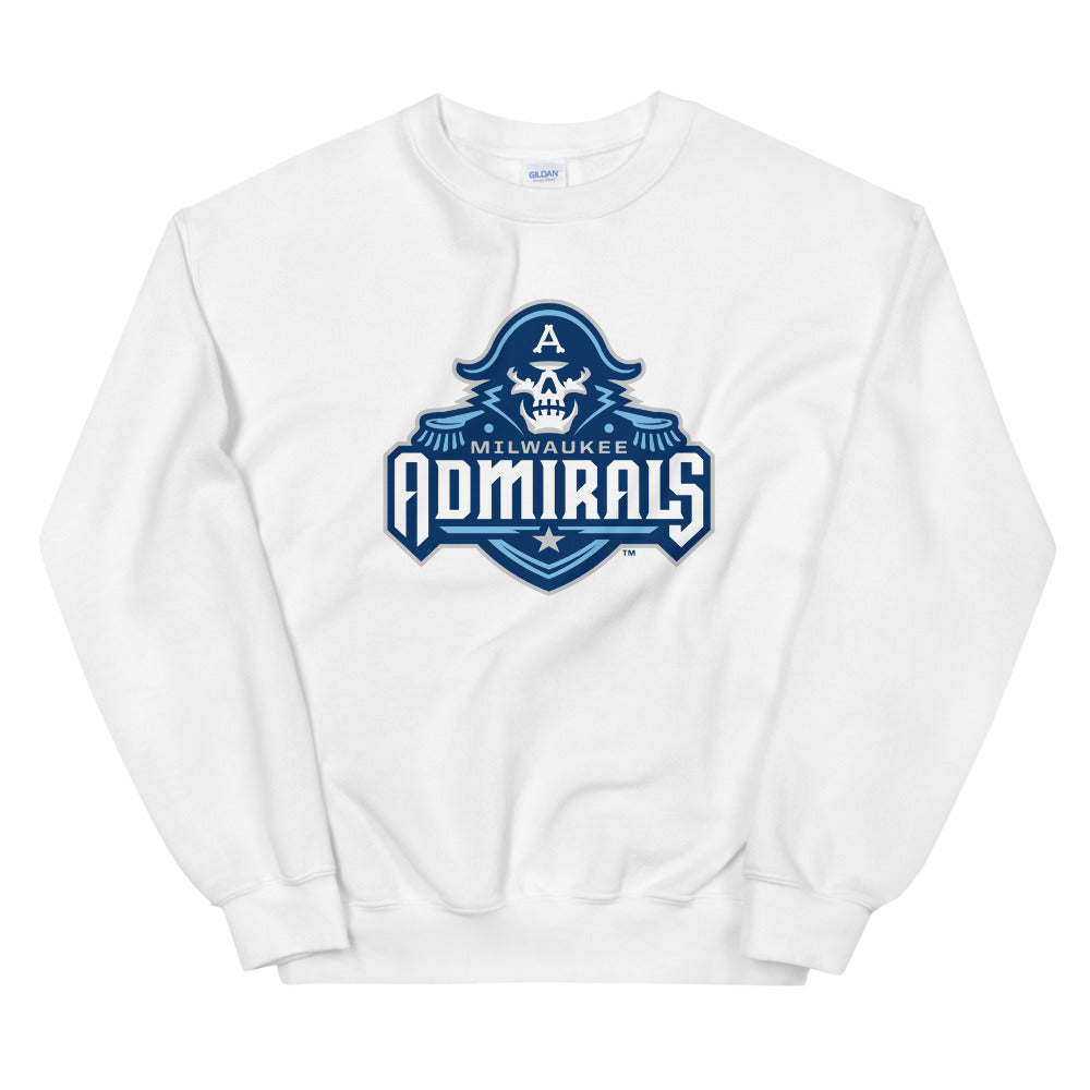 Milwaukee Admirals Adult Primary Logo Crewneck Sweatshirt –