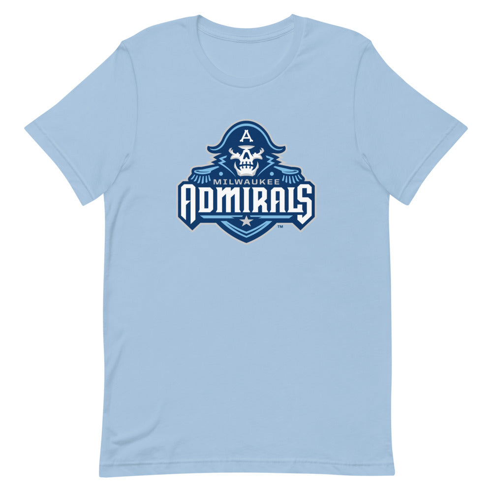 Milwaukee Admirals Adult Primary Logo Short-Sleeve Premium T-Shirt –