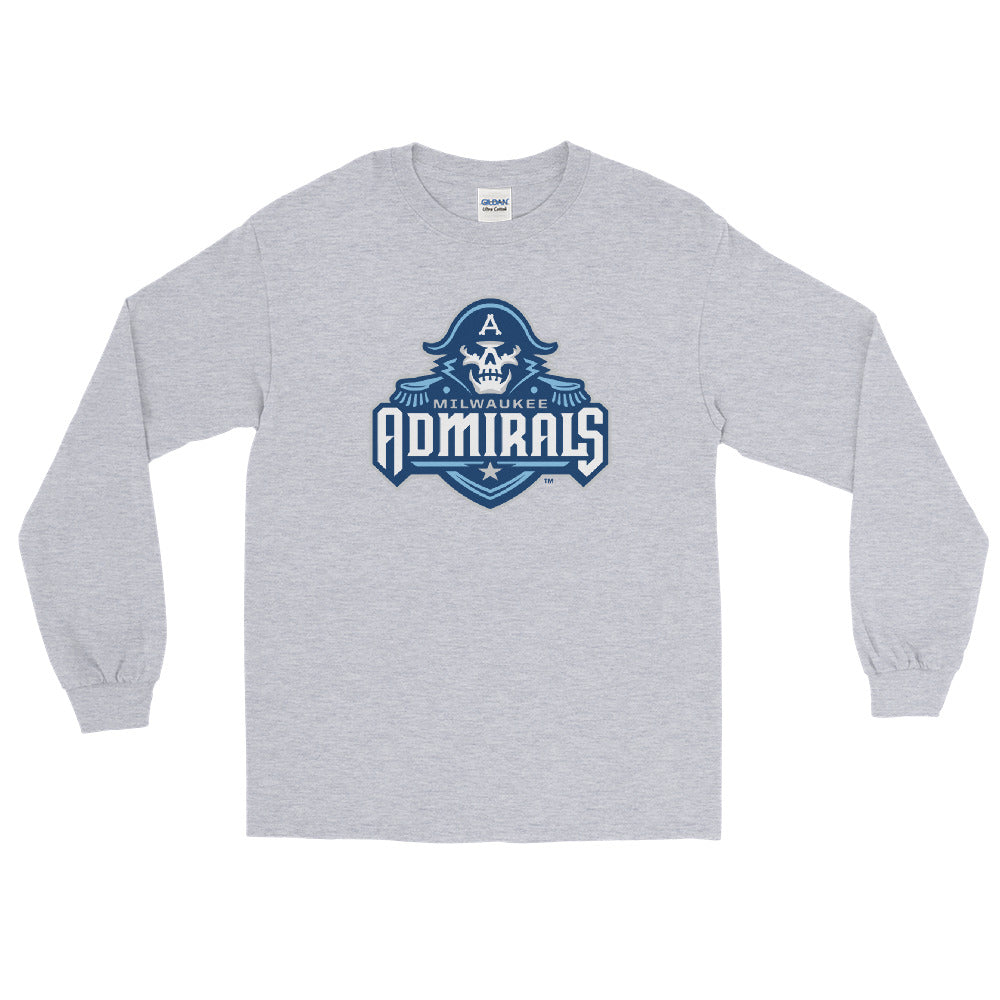 Milwaukee Admirals Adult Primary Logo Long Sleeve Shirt