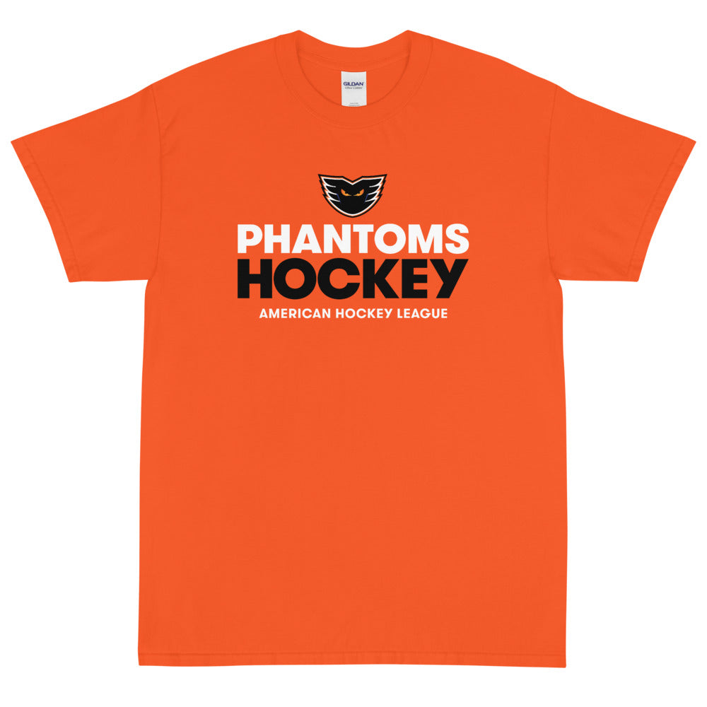 Lehigh Valley Phantoms Hockey Adult Short Sleeve T-Shirt (orange)