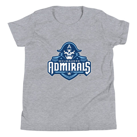Milwaukee Admirals Primary Logo Youth Short Sleeve T-Shirt