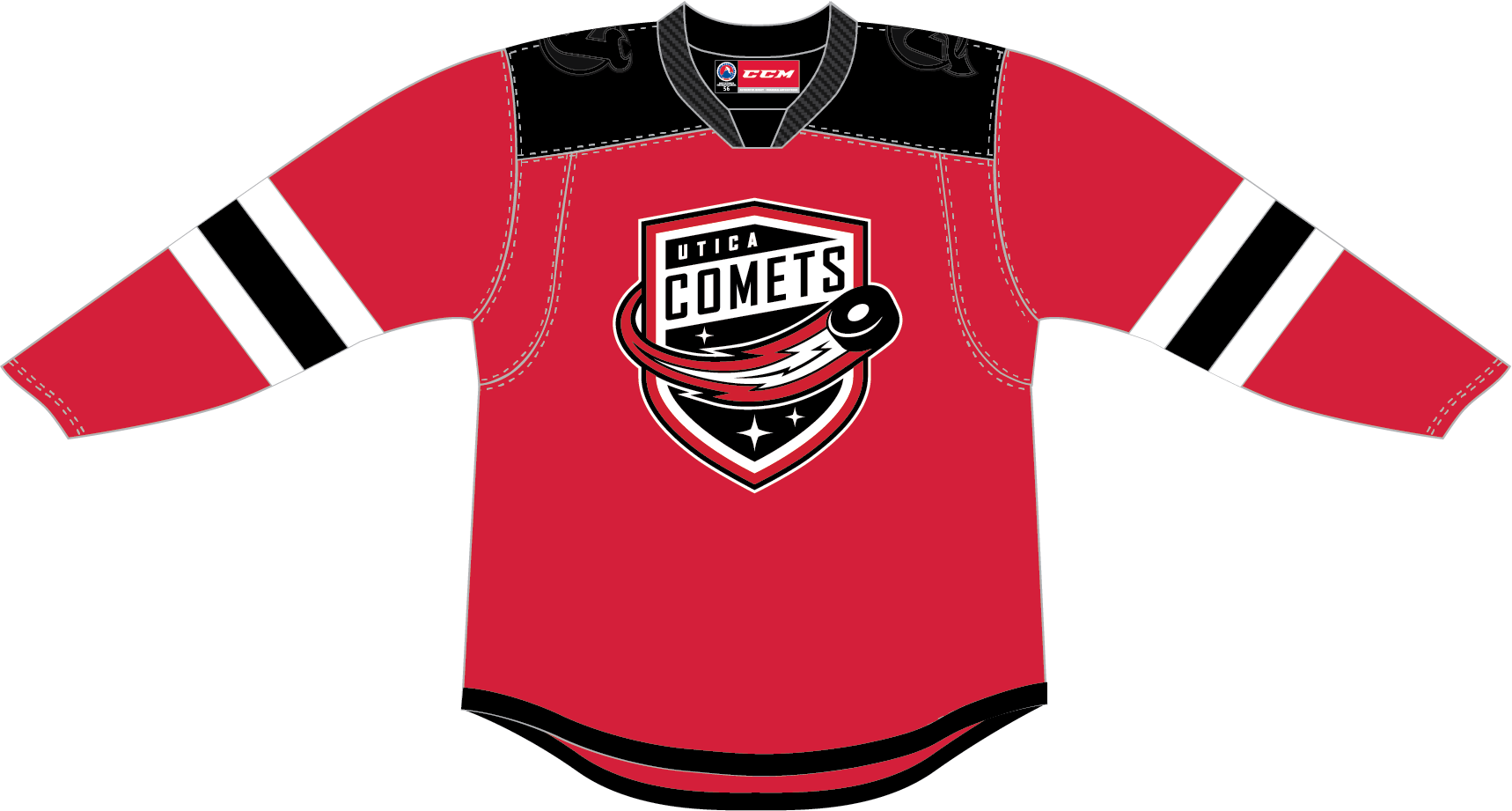 New CCM Premier Utica Comets Hockey Player Jersey Senior Small 7185 AHL SR