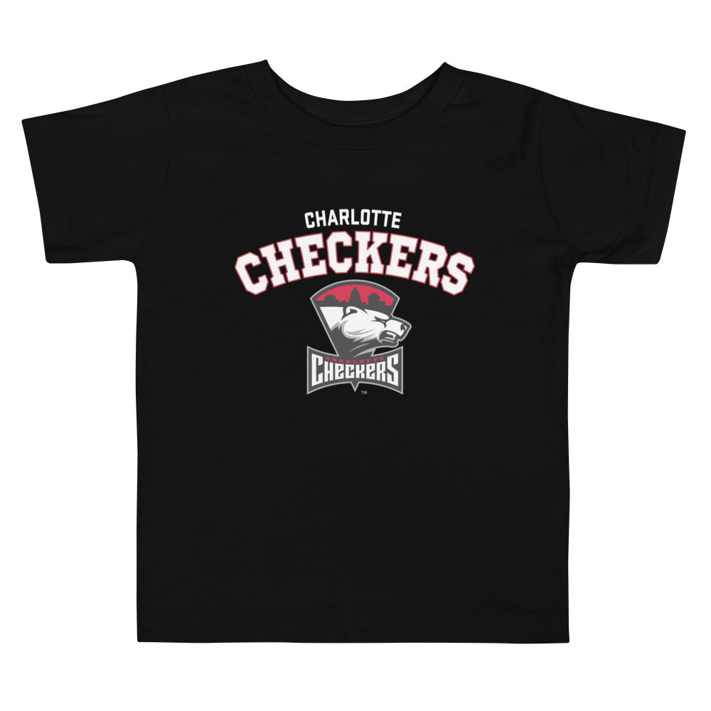 Charlotte Checkers Toddler Arch Short Sleeve T-Shirt
