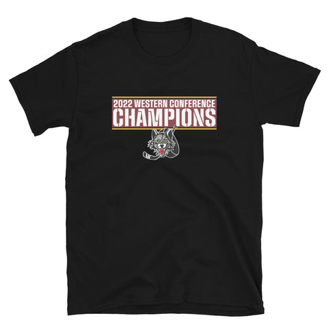 Chicago Wolves 2022 Western Conference Champions Adult Short Sleeve T-Shirt
