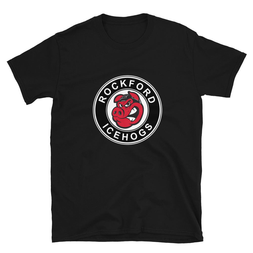 Rockford IceHogs Adult Primary Logo Short Sleeve T-Shirt