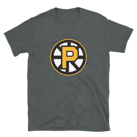 Providence Bruins Adult Primary Logo Short-Sleeve T-Shirt - Dark Heather