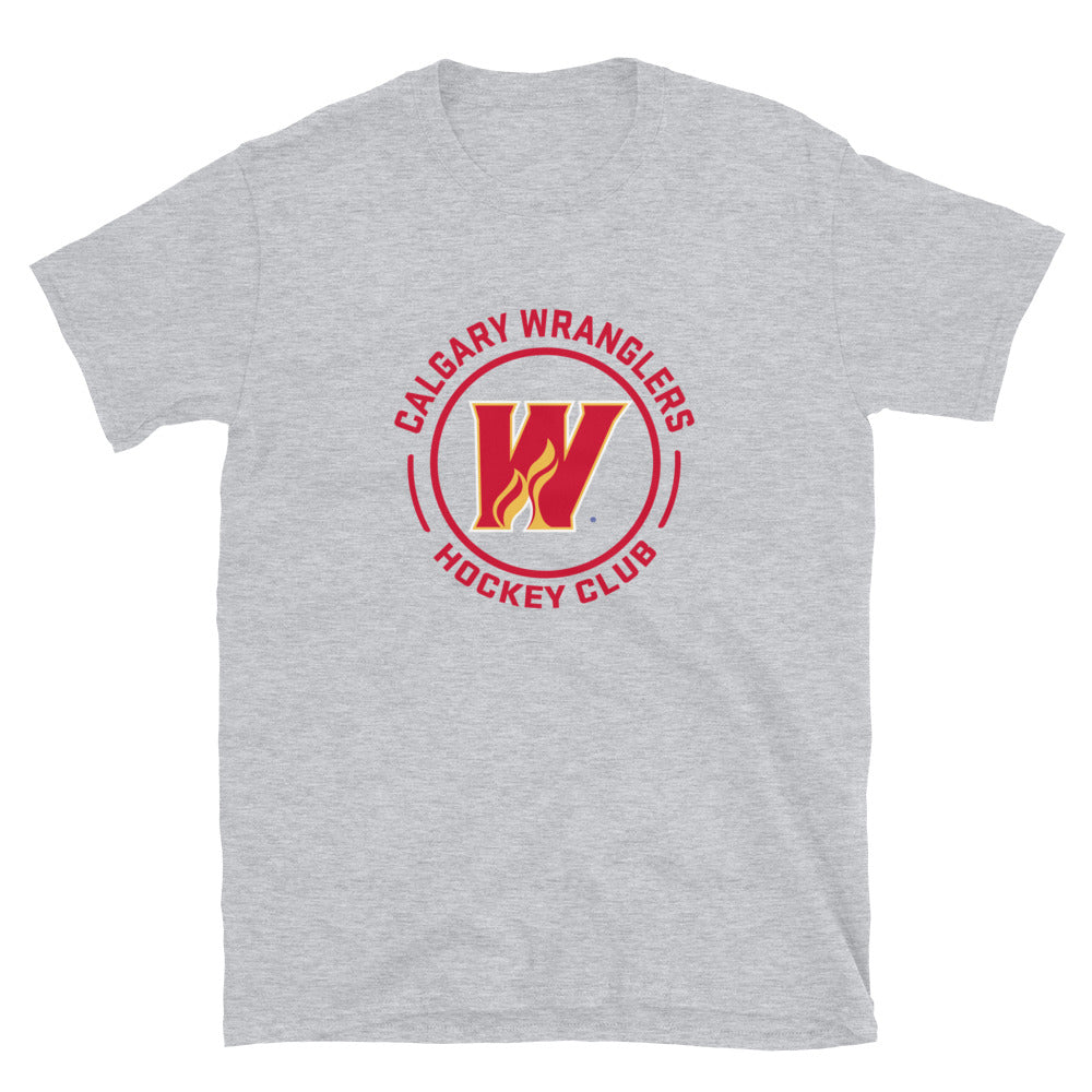 Calgary Wranglers Adult Faceoff Short Sleeve T-Shirt