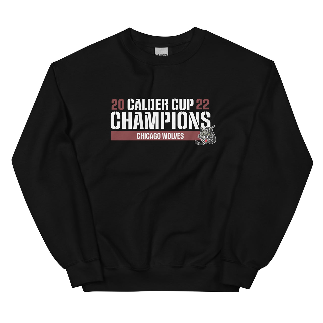 Chicago Wolves 2022 Calder Cup Champions Raise the Bar Adult Crewneck Sweatshirt