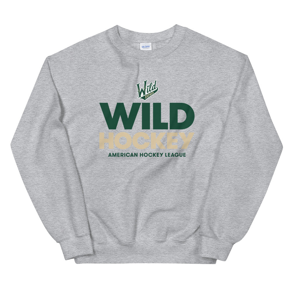 Iowa Wild Hockey Adult Crewneck Sweatshirt