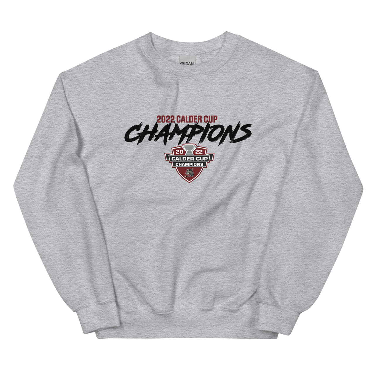 Chicago Wolves 2022 Calder Cup Champions Adult Script Crewneck Sweatshirt