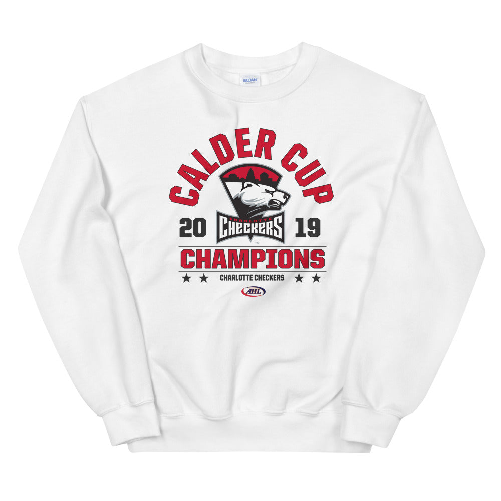 Charlotte Checkers 2019 Calder Cup Champions Arch Crewneck Sweatshirt