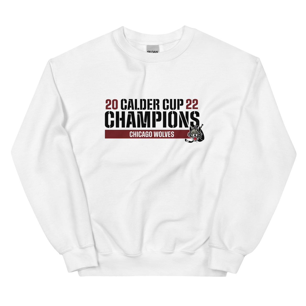 Chicago Wolves 2022 Calder Cup Champions Raise the Bar Adult Crewneck Sweatshirt