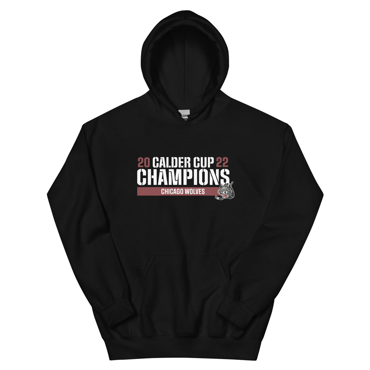 Chicago Wolves 2022 Calder Cup Champions Raise the Bar Adult Pullover Hoodie