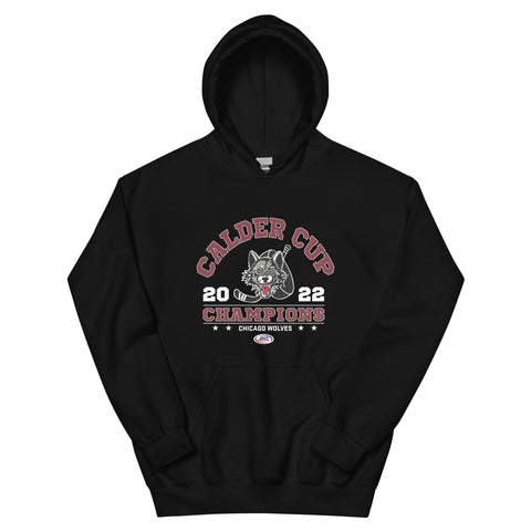 Chicago Wolves 2022 Calder Cup Champions Arch Adult Pullover Hoodie