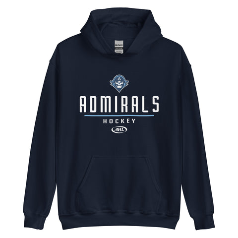 Bench Clearers Milwaukee Admirals Hockey Hoodie - XXXXL / Navy Blue / Polyester