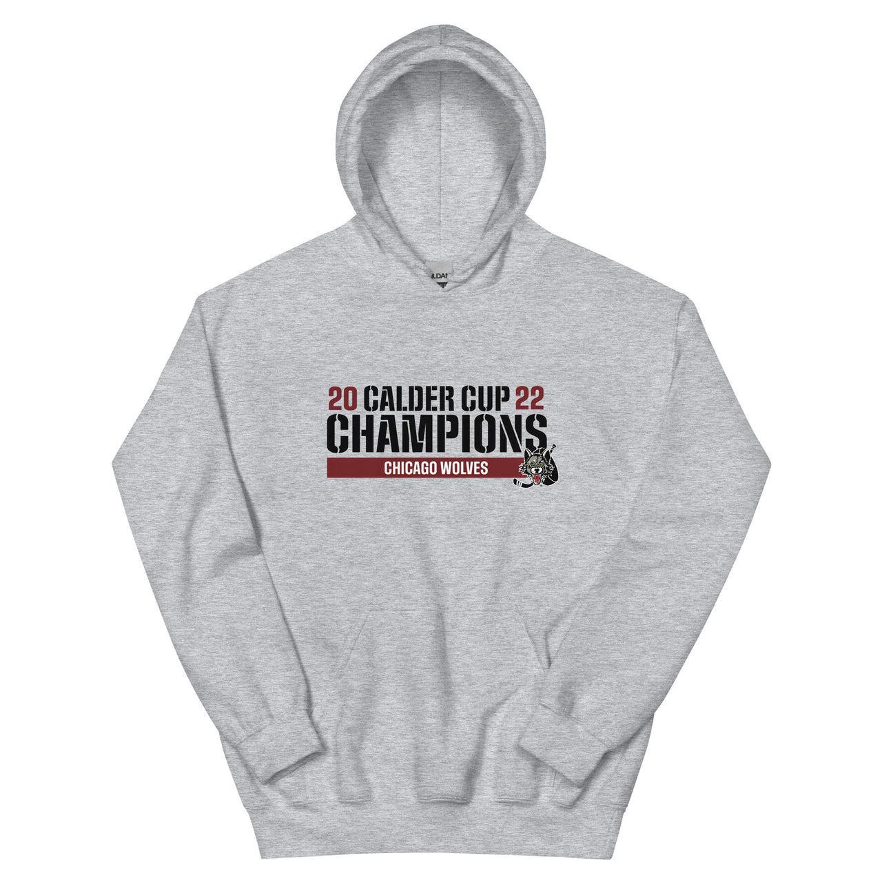Chicago Wolves 2022 Calder Cup Champions Raise the Bar Adult Pullover Hoodie