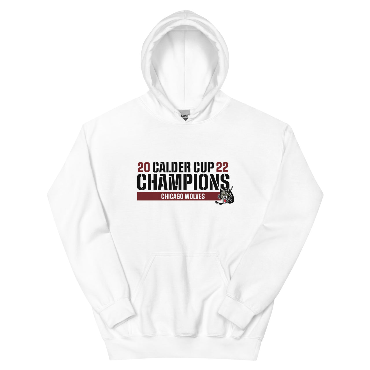Chicago Wolves 2022 Calder Cup Champions Raise the Bar Adult Pullover Hoodie