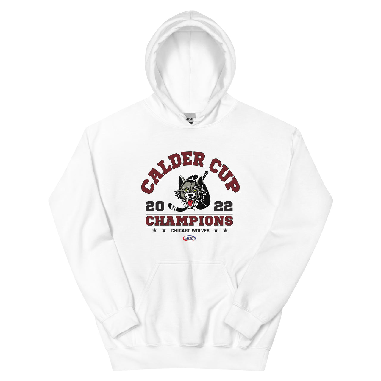 Chicago Wolves 2022 Calder Cup Champions Arch Adult Pullover Hoodie