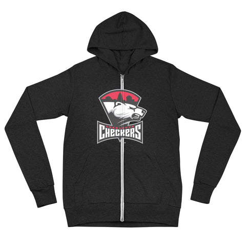 Charlotte Checkers Adult Primary Logo Full Zip Hoodie