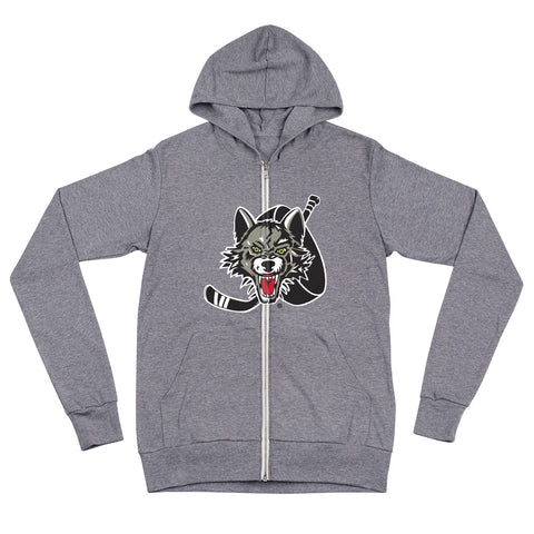 Chicago Wolves Adult Primary Logo Full Zip Hoodie
