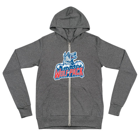 Hartford Wolf Pack Adult Primary Logo Full Zip Hoodie