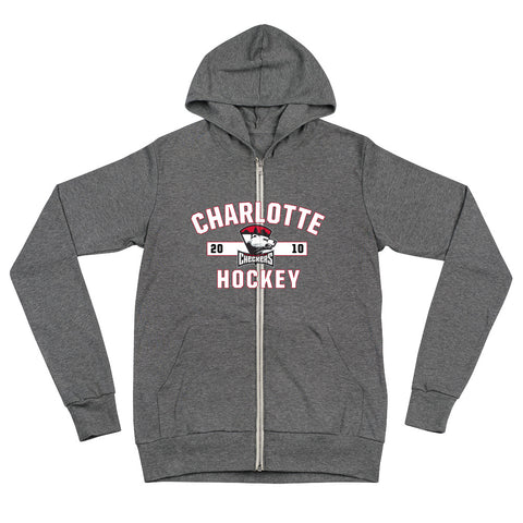 Charlotte Checkers Adult Established Logo Full Zip Hoodie
