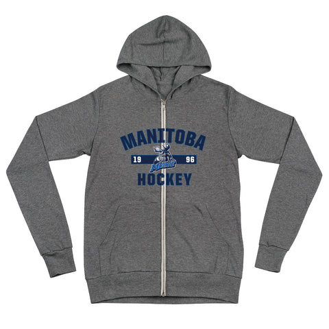 Manitoba Moose Adult Established Logo Full Zip Hoodie