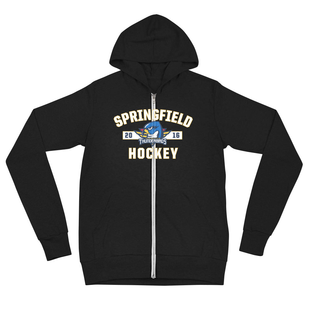 Springfield Thunderbirds Adult  Established Logo Full Zip Hoodie