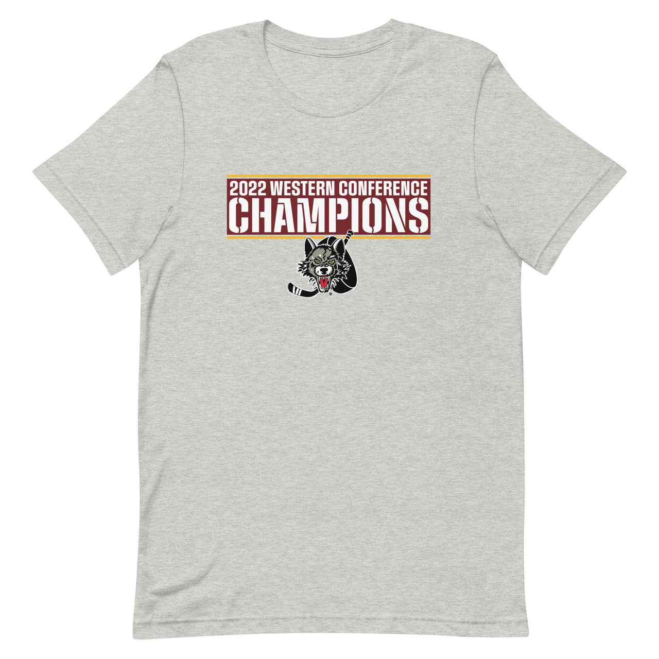 Chicago Wolves 2022 Western Conference Champions Adult Premium Short Sleeve T-Shirt