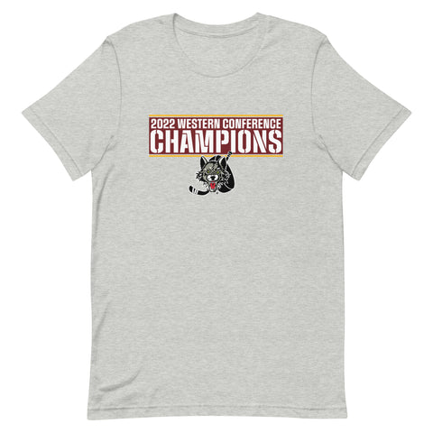 Chicago Wolves 2022 Western Conference Champions Adult Premium Short Sleeve T-Shirt