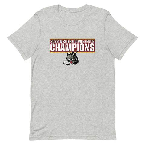 Chicago Wolves 2022 Western Conference Champions Adult Premium Short Sleeve T-Shirt